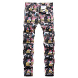 Slim-Fit Stretch Multi Color Jeans