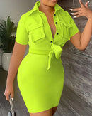 Button up Pocket Dress