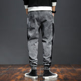Elastic Band Stripe Jeans