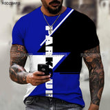 Striped Color Round Neck T-Shirt