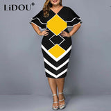 Plus Size Elegant Ruffled Dress