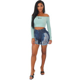 Ropa Mujer Ripped Jeans Shorts
