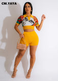 Lady Face print Short Set