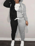 Two Tone Hoodie Sweat Suit