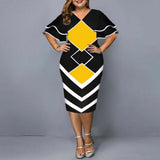 Plus Size Elegant Ruffled Dress