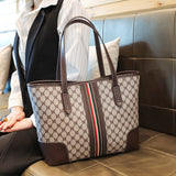 Stripe Leather Hnadbag