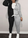 Two Tone Hoodie Sweat Suit