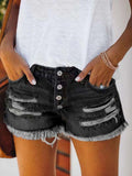 Casual Button Vintage Jean Shorts