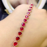 Ruby Heart  Bracelet
