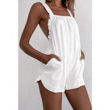 Backless Loose Beach Romper Shorts