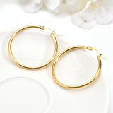 Gold Simple Hoop Earrings
