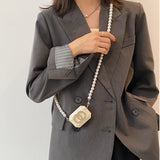 Pearl Chain Crossbody Clutch