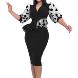 Polka Dot Plus Size Dress