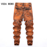 Orange Stretch Slim Fit Jeans