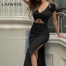 Ribbed Split Dress