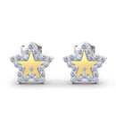Star Stud Moissanite Earrings