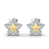 Star Stud Moissanite Earrings