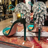 Glittering Crystal High Heels