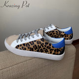 Cow Leather Leopard  Sneakers