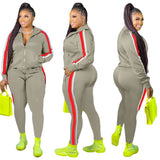Plus Size Zip Top Sweat Suit