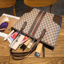 Stripe Leather Hnadbag