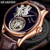 Luxury Gemini Leather Watch