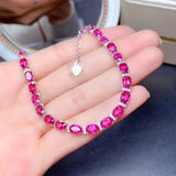 Natural Pink Topaz Bracelet