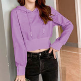Casual Short Waist Sweater Hoodie