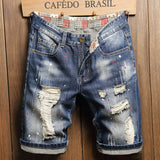 Ripped Patch Vintage Jean Shorts
