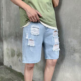 Casual Ripped Jean Shorts