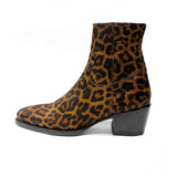 Leopard Genuine Leather Boots
