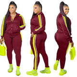 Plus Size Zip Top Sweat Suit