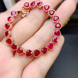 Ruby Heart  Bracelet