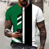 Striped Color Round Neck T-Shirt