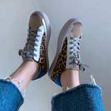 Cow Leather Leopard  Sneakers