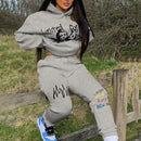 Thicken Warm Hooded Fleece Sweatsuit