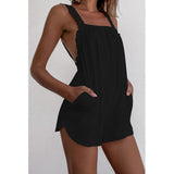 Backless Loose Beach Romper Shorts