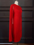 Plus Size  Cloak Sleeve Dress