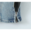 One Shoulder Jeans Tank Top