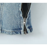 One Shoulder Jeans Tank Top