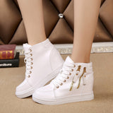 Platform Casual Zipper Sneakers