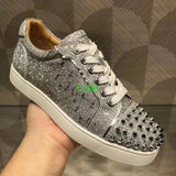 Rhinestone Rivets Studded Sneakers