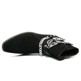 Suede Buckle Strap Classic Boots