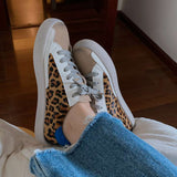 Cow Leather Leopard  Sneakers