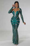 Long sleeve Formal Dress