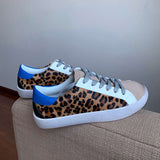 Cow Leather Leopard  Sneakers