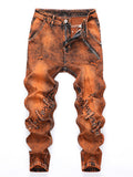 Orange Stretch Slim Fit Jeans
