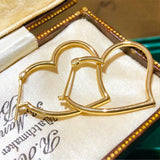 Big Gold Heart Earrings