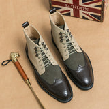 Mixed Color  Style Boots