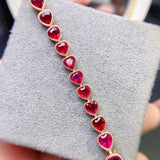 Ruby Heart  Bracelet